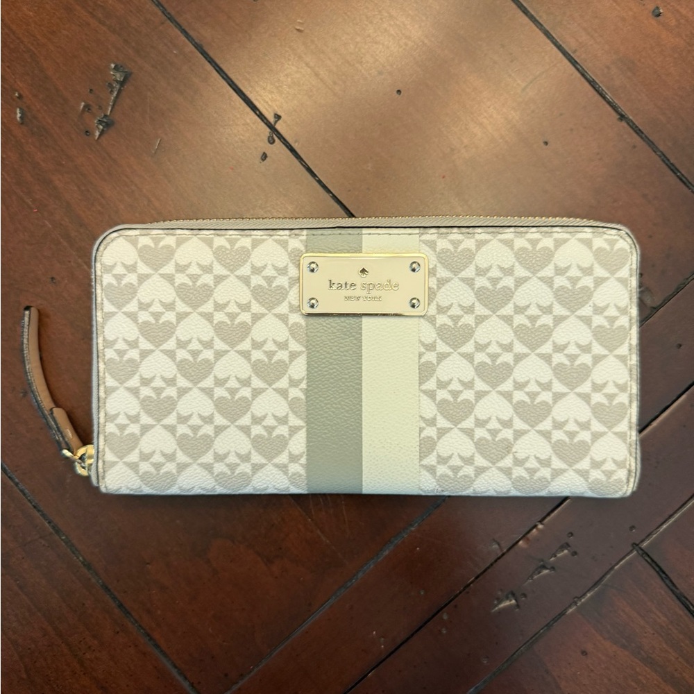 Kate Spade Gray and Cream Wallet